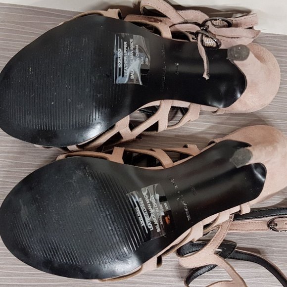 KENDALL + KYLIE 'Elisa' Cage Sandal Beige Leather Womens Size 5.5 M - Picture 7 of 9